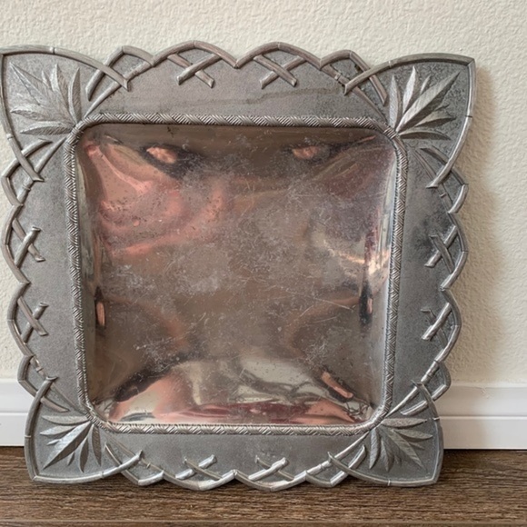 Lenox  Decorative Silver color Square Tray - Picture 1 of 7